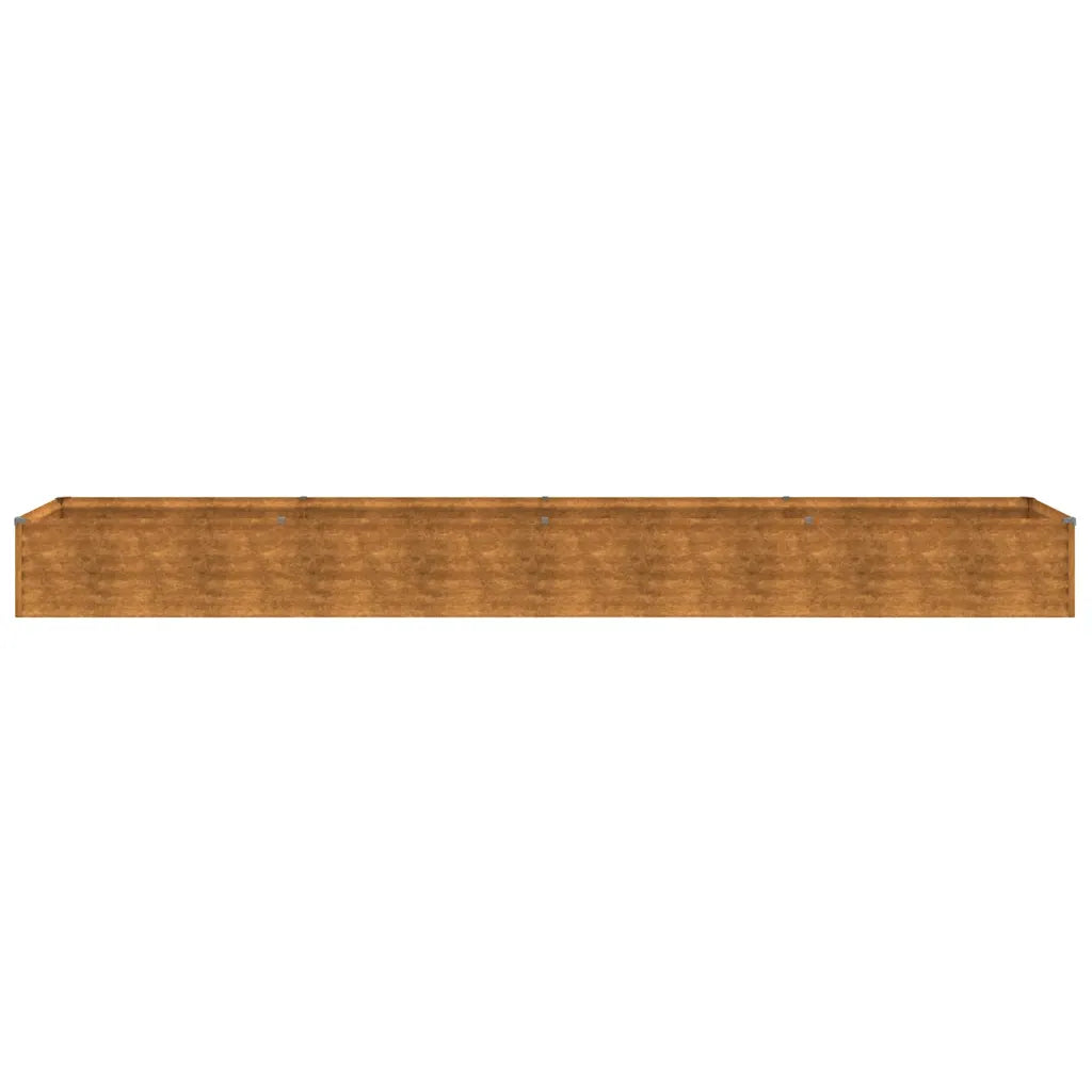 Canteiro elevado de jardim 386x50x36 cm Aço Corten