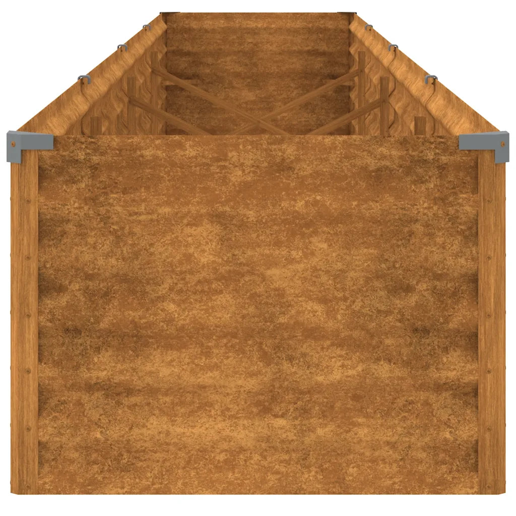 Canteiro elevado de jardim 386x50x36 cm Aço Corten