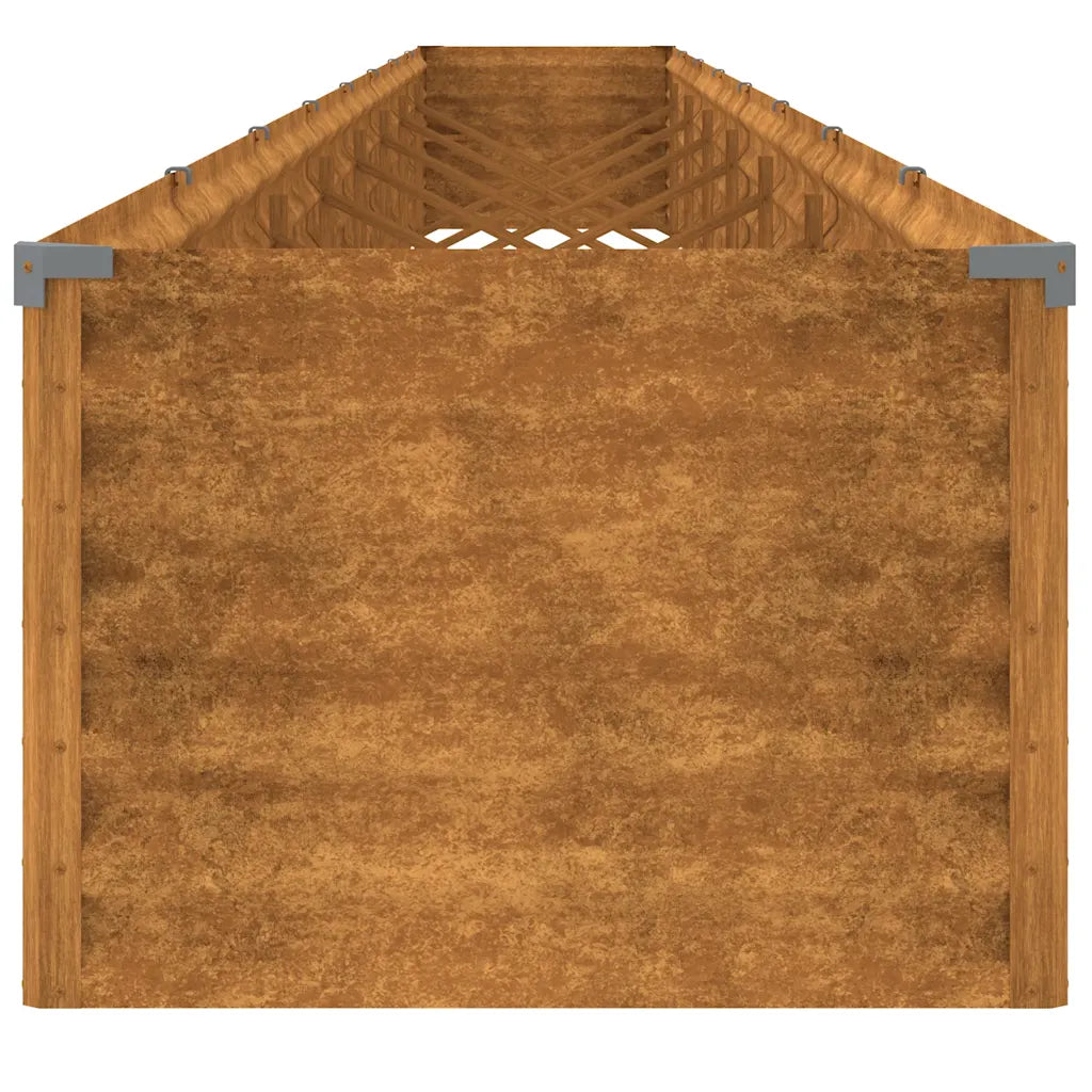 Canteiro elevado de jardim 770x50x36 cm aço corten