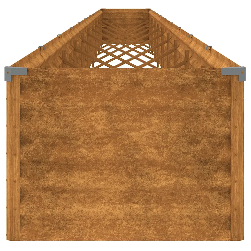 Canteiro elevado de jardim 960x50x36 cm aço corten