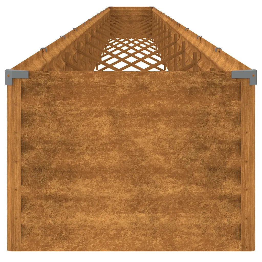 Canteiro elevado de jardim 1152x50x36 cm aço corten