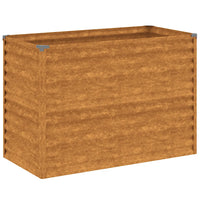 Canteiro elevado de jardim 100x50x69 cm Aço Corten