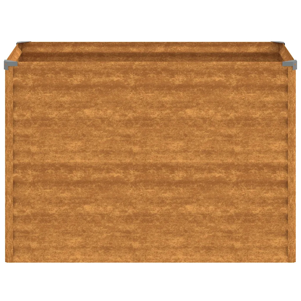 Canteiro elevado de jardim 100x50x69 cm Aço Corten