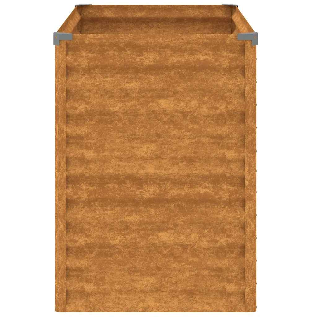 Canteiro elevado de jardim 100x50x69 cm Aço Corten