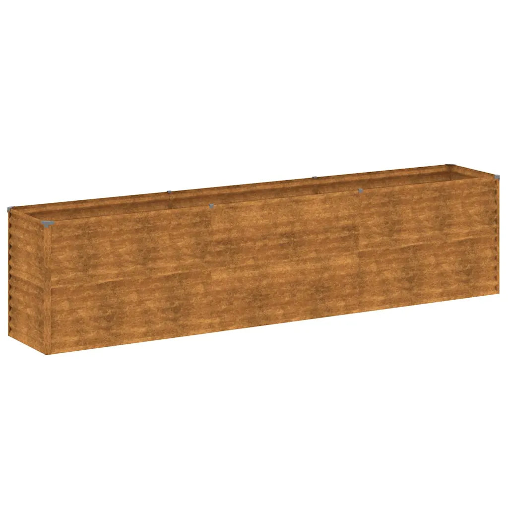 Canteiro elevado de jardim 291x50x69 cm Aço Corten
