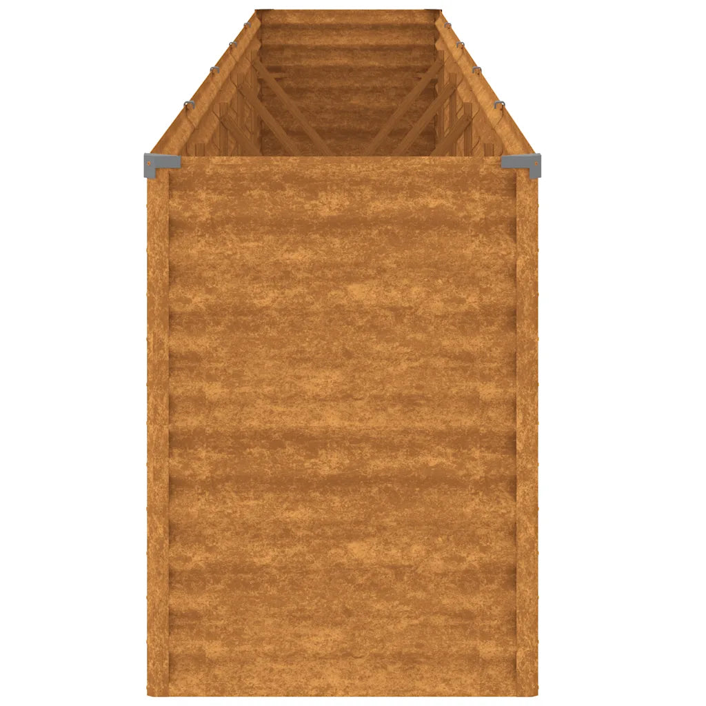 Canteiro elevado de jardim 482x50x69 cm Aço Corten