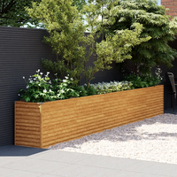 Canteiro elevado de jardim 482x50x69 cm Aço Corten