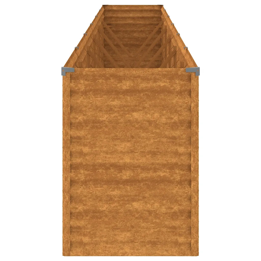 Canteiro elevado de jardim 578x50x69 cm Aço Corten