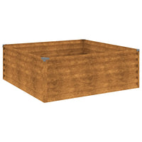 Canteiro elevado de jardim 100x100x36 cm aço corten