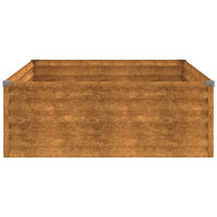 Canteiro elevado de jardim 100x100x36 cm aço corten