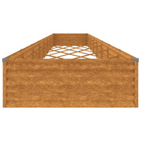 Canteiro elevado de jardim 770x100x36 cm aço corten
