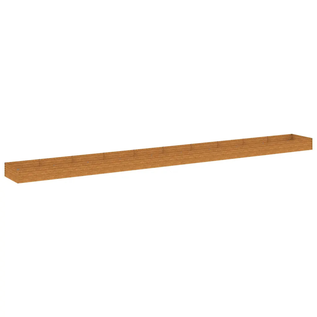 Canteiro elevado de jardim 960x100x36 cm aço corten