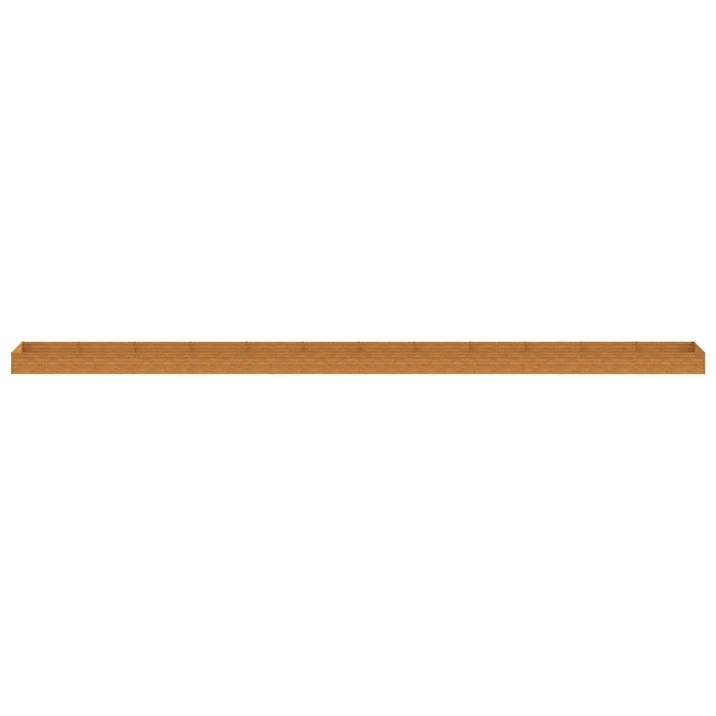 Canteiro elevado de jardim 1150x100x36 cm aço corten