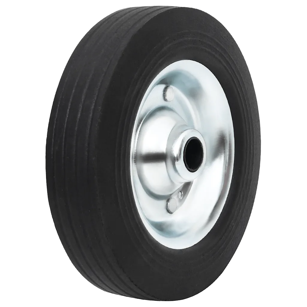 Roda para roda jóquei Ø20x5 cm borracha maciça e aço