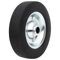 Roda para roda jóquei Ø20x5 cm borracha maciça e aço