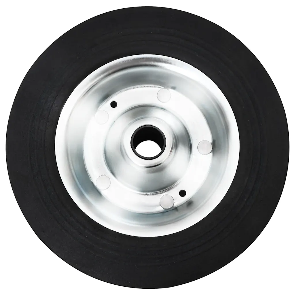 Roda para roda jóquei Ø20x5 cm borracha maciça e aço