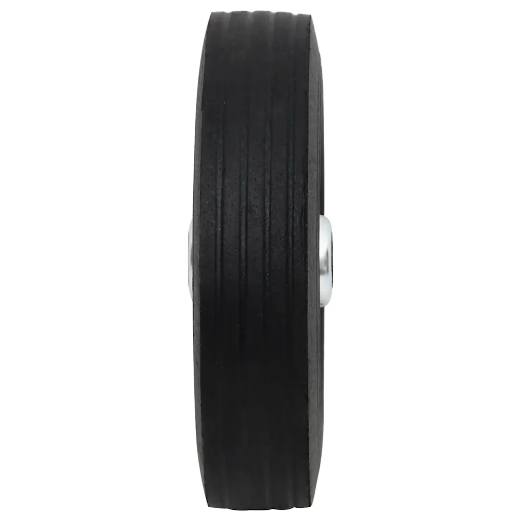 Roda para roda jóquei Ø20x5 cm borracha maciça e aço