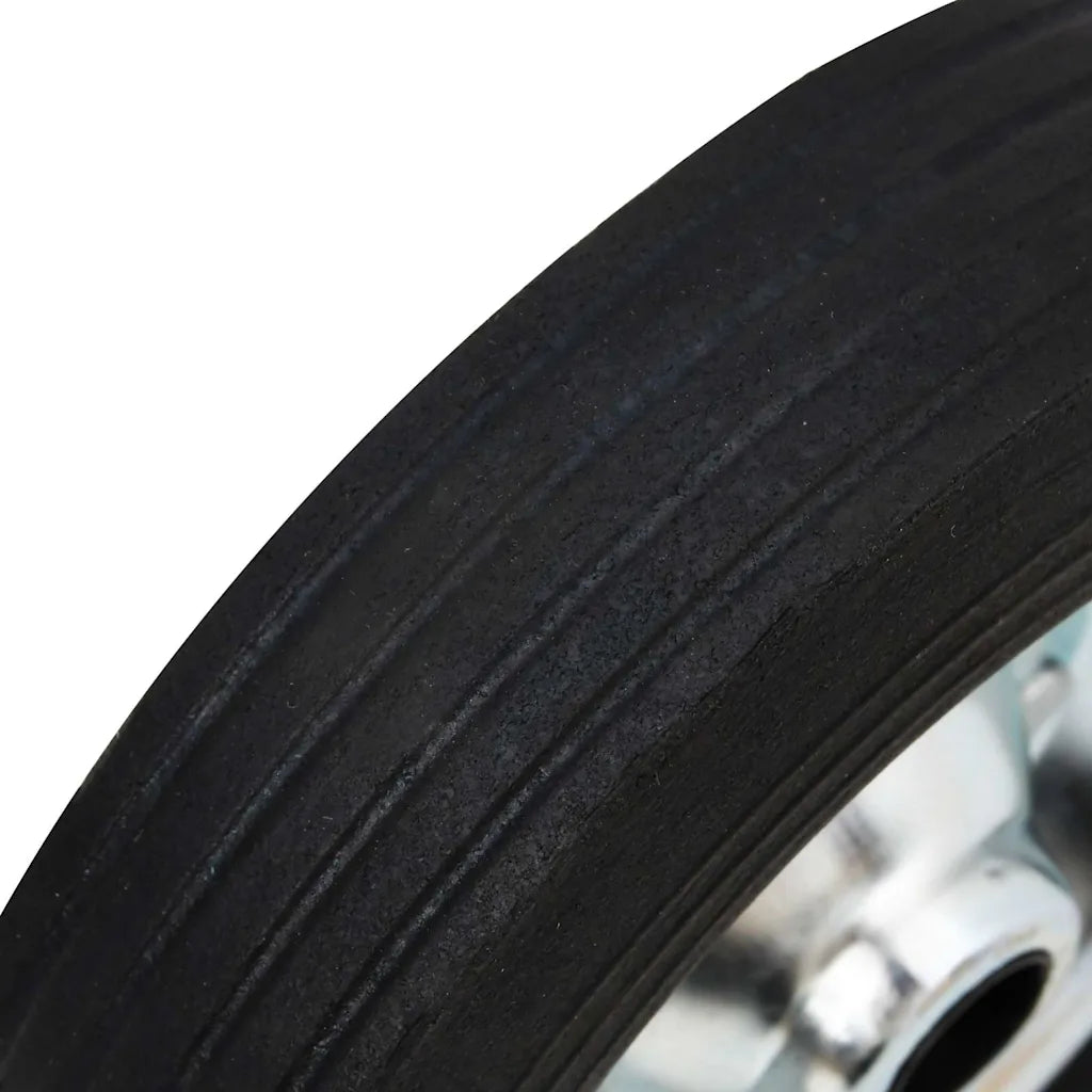 Roda para roda jóquei Ø20x5 cm borracha maciça e aço