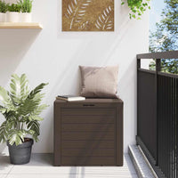 vidaXL Caixa arrumação p/ jardim 58,5x46x55 cm polipropileno castanho