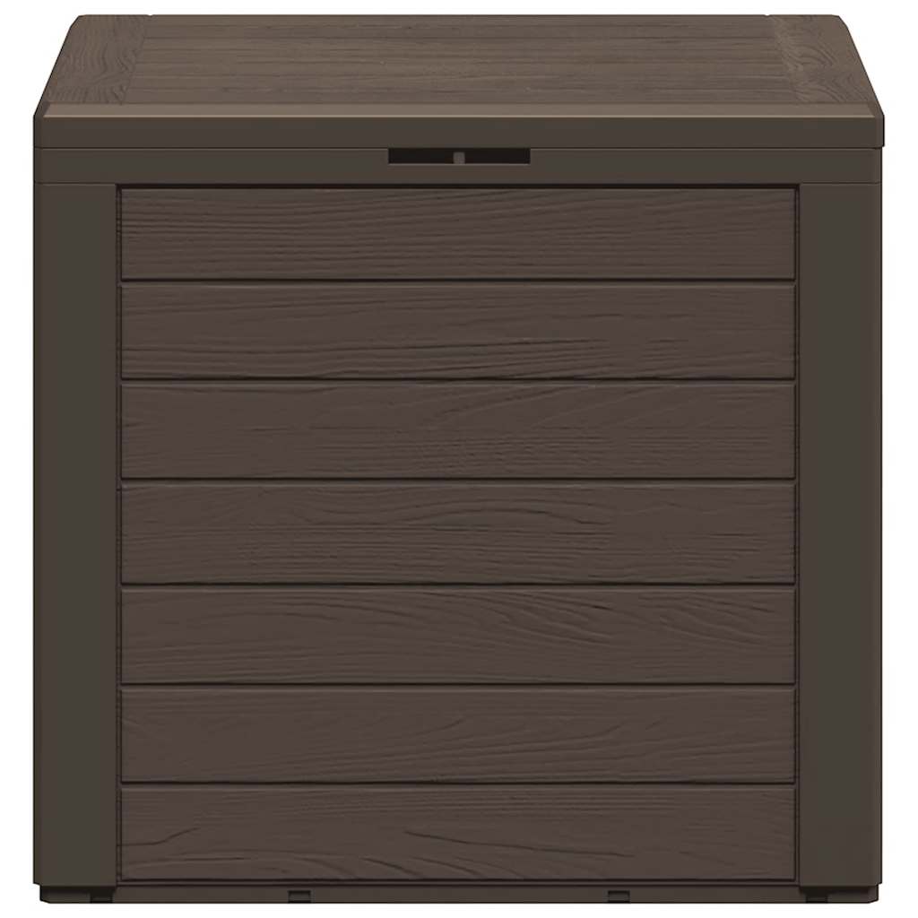 vidaXL Caixa arrumação p/ jardim 58,5x46x55 cm polipropileno castanho