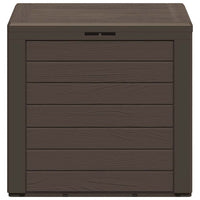 vidaXL Caixa arrumação p/ jardim 58,5x46x55 cm polipropileno castanho