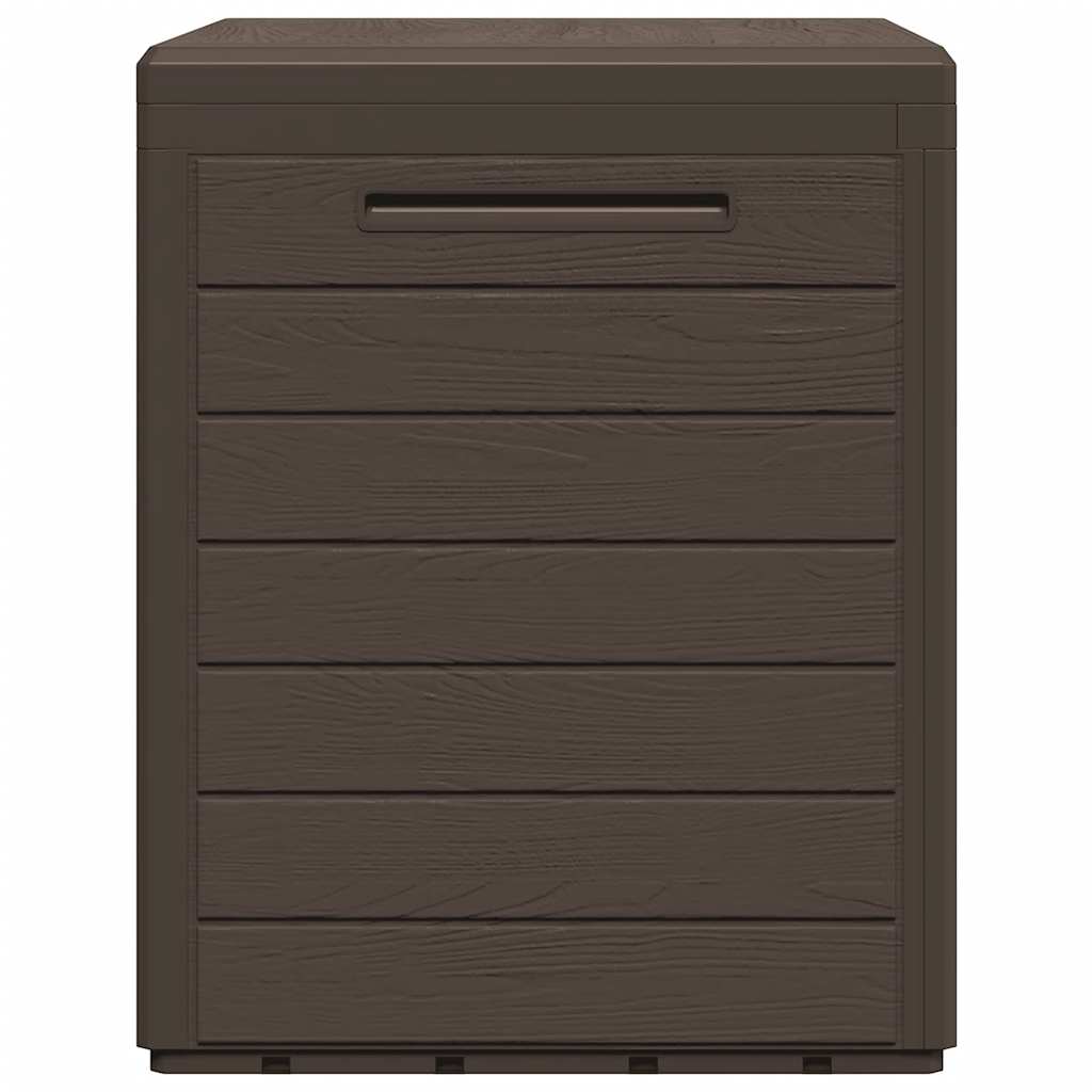 vidaXL Caixa arrumação p/ jardim 58,5x46x55 cm polipropileno castanho