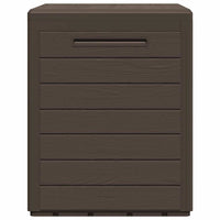 vidaXL Caixa arrumação p/ jardim 58,5x46x55 cm polipropileno castanho