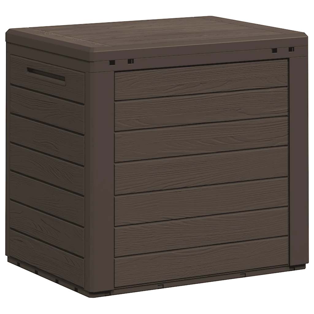 vidaXL Caixa arrumação p/ jardim 58,5x46x55 cm polipropileno castanho