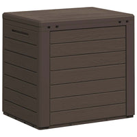 vidaXL Caixa arrumação p/ jardim 58,5x46x55 cm polipropileno castanho