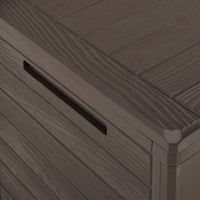 vidaXL Caixa arrumação p/ jardim 58,5x46x55 cm polipropileno castanho