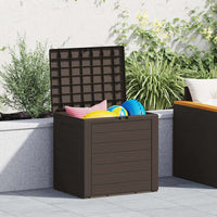 vidaXL Caixa arrumação p/ jardim 58,5x46x55 cm polipropileno castanho