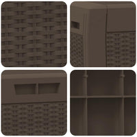 vidaXL Caixa de arrumação p/ jardim 119x48x60cm polipropileno castanho