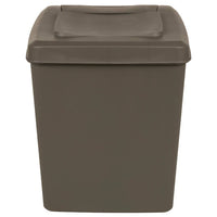 vidaXL Caixotes do lixo empilháveis 3 pcs 75 L polipropileno cinzento