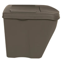vidaXL Caixotes do lixo empilháveis 3 pcs 75 L polipropileno cinzento