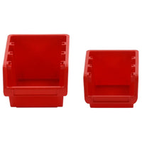 vidaXL 30pcs conjunto prateleiras de oficina 77x39cm PP preto/vermelho