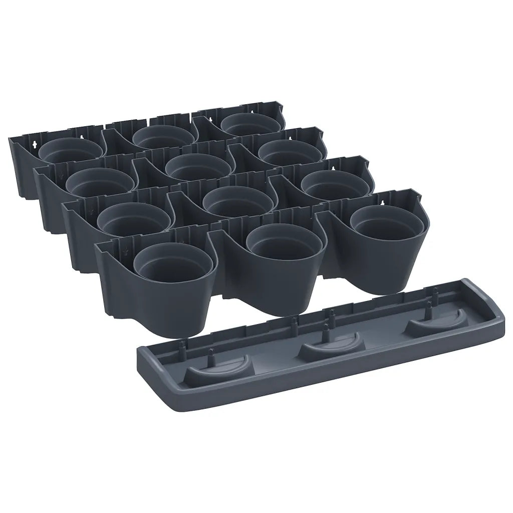 Conjunto floreira vertical 12 pcs polipropileno