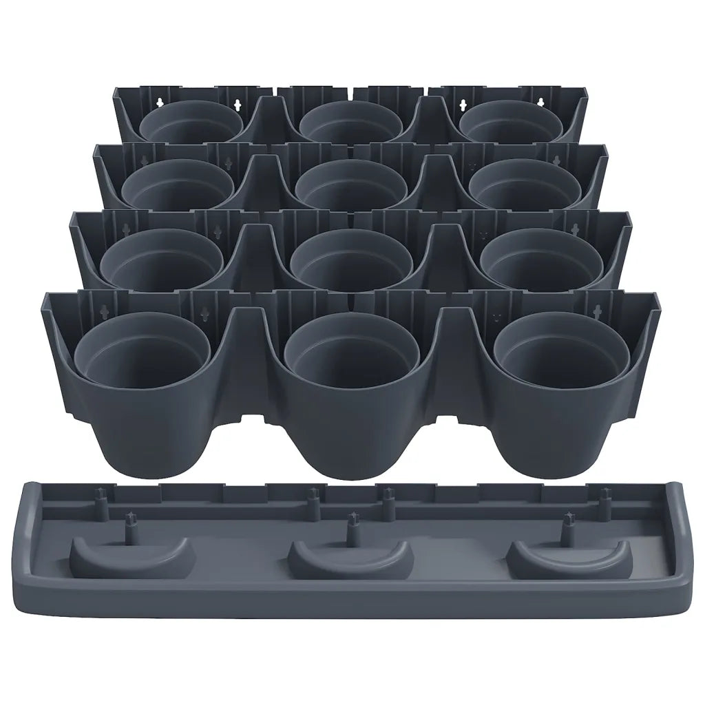 Conjunto floreira vertical 12 pcs polipropileno
