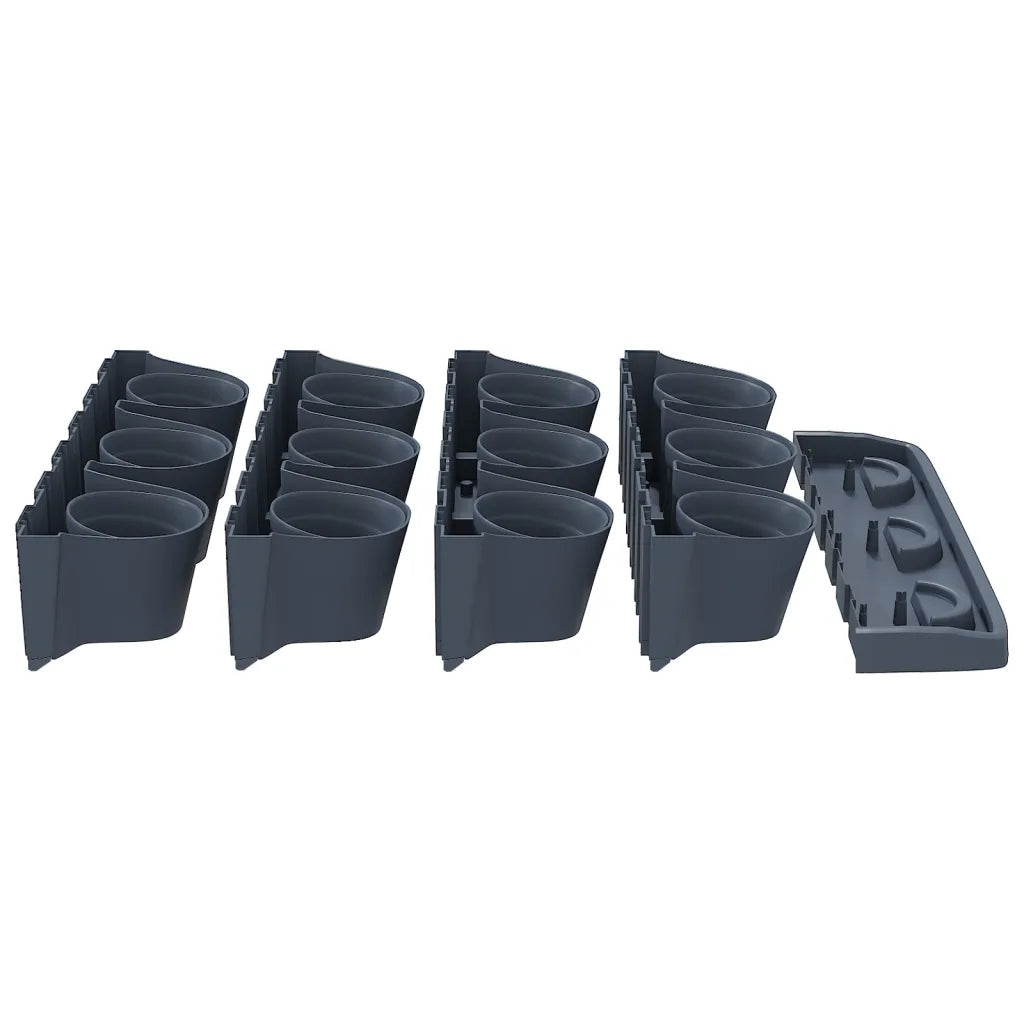 Conjunto floreira vertical 12 pcs polipropileno