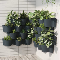 Conjunto floreira vertical 12 pcs polipropileno