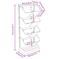 Conjunto floreira vertical 4 pcs polipropileno
