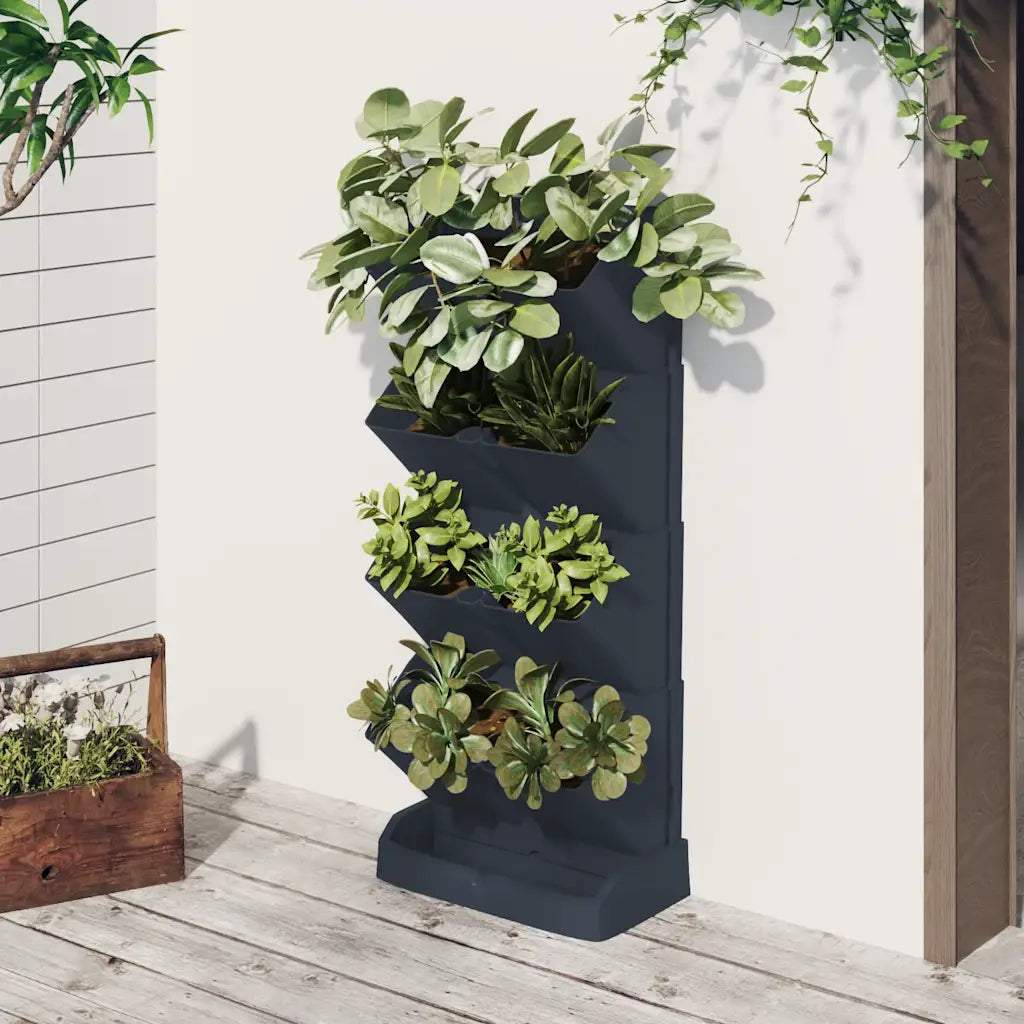 Conjunto floreira vertical 4 pcs polipropileno