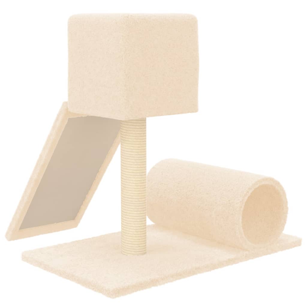 vidaXL Árvore p/ gatos c/ poste arranhador sisal 59 cm cinzento-claro