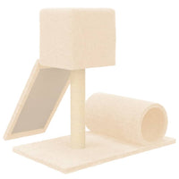 vidaXL Árvore p/ gatos c/ poste arranhador sisal 59 cm cinzento-claro