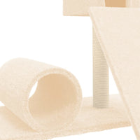 vidaXL Árvore p/ gatos c/ poste arranhador sisal 59 cm cinzento-claro