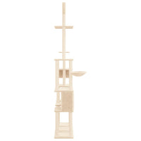vidaXL Árvore p/ gatos c/ postes arranhadores sisal 279cm cinza-escuro