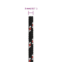 Corda de barco 3 mm 25 m polipropileno