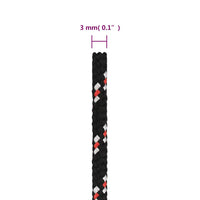 Corda de barco 3 mm 500 m polipropileno