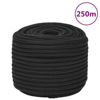 Corda de barco 14 mm 250 m polipropileno preto completo