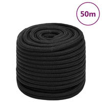 Corda de barco 18 mm 50 m polipropileno preto completo