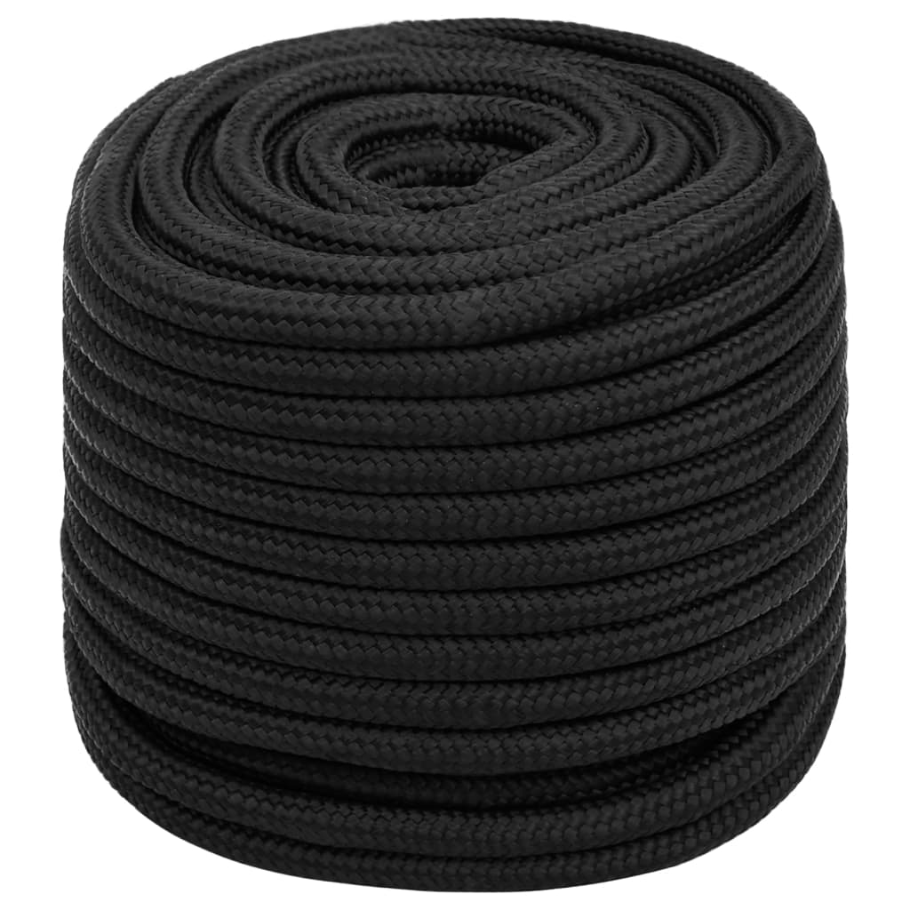 Corda de barco 18 mm 50 m polipropileno preto completo